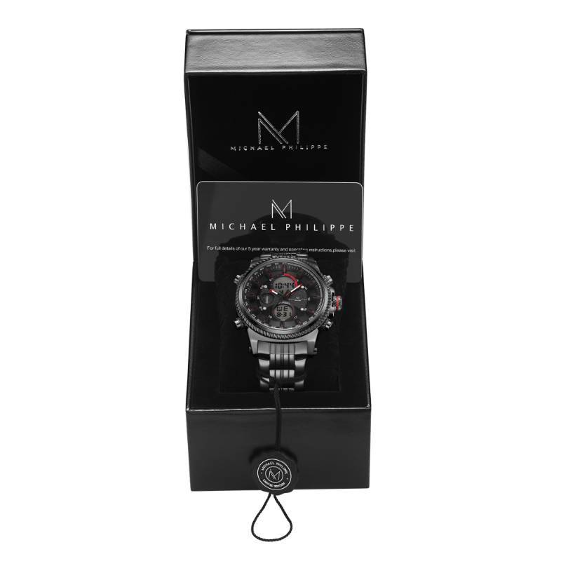 lot 73 image: Mens Adventurer  48mm Engineer Steel Link Volcanic Black