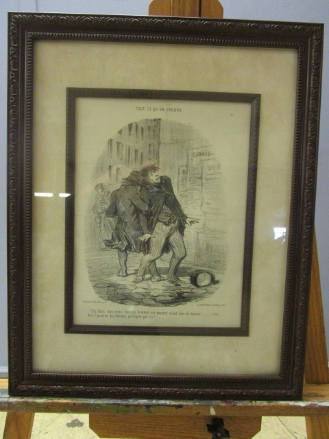 POLITICAL CARTOONIST HONORE DAUMIER CARTOONS ON NEWSPRINT