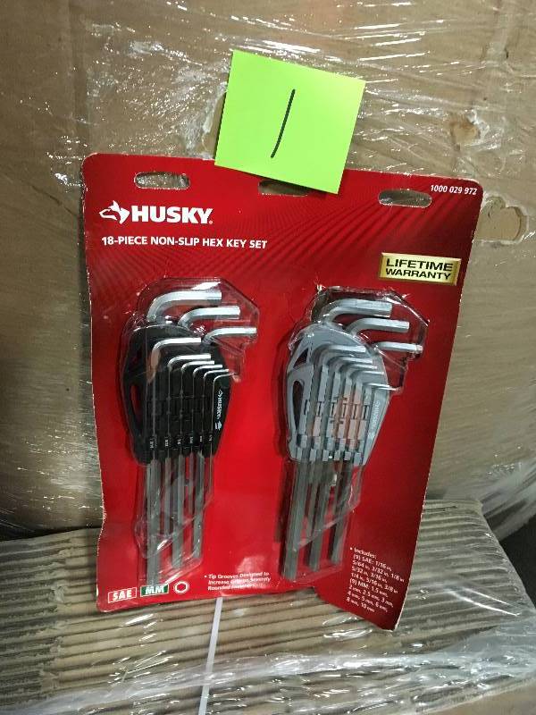 Husky SAE  Metric Non-Slip Hex Key Set (18-Piece) in good condition