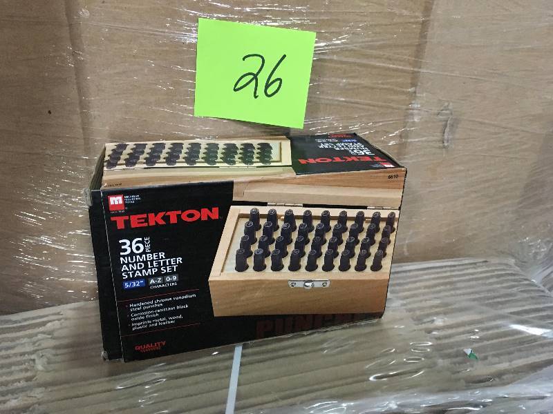 TEKTON 532 in. Letter and Number Stamp Set (36-Piece) in good condition