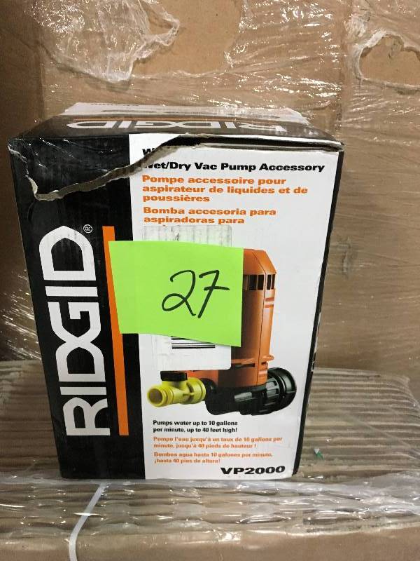 RIDGID Quick Connect Pump Accessory for RIDGID Wet Dry Vacs in good condition
