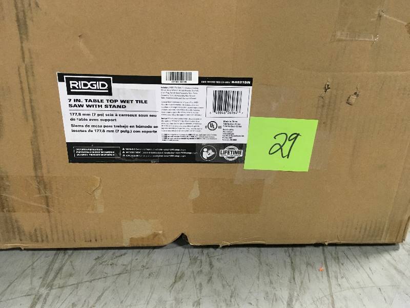 RIDGID 6.5 Amp Corded 7 in. Table Top Wet Tile Saw with Stand in good condition