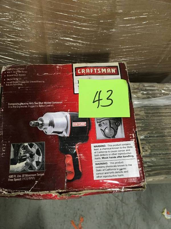CRAFTSMAN 12 IMPACT WRENCH 16882 400ft-lbs Max Torque in good condition