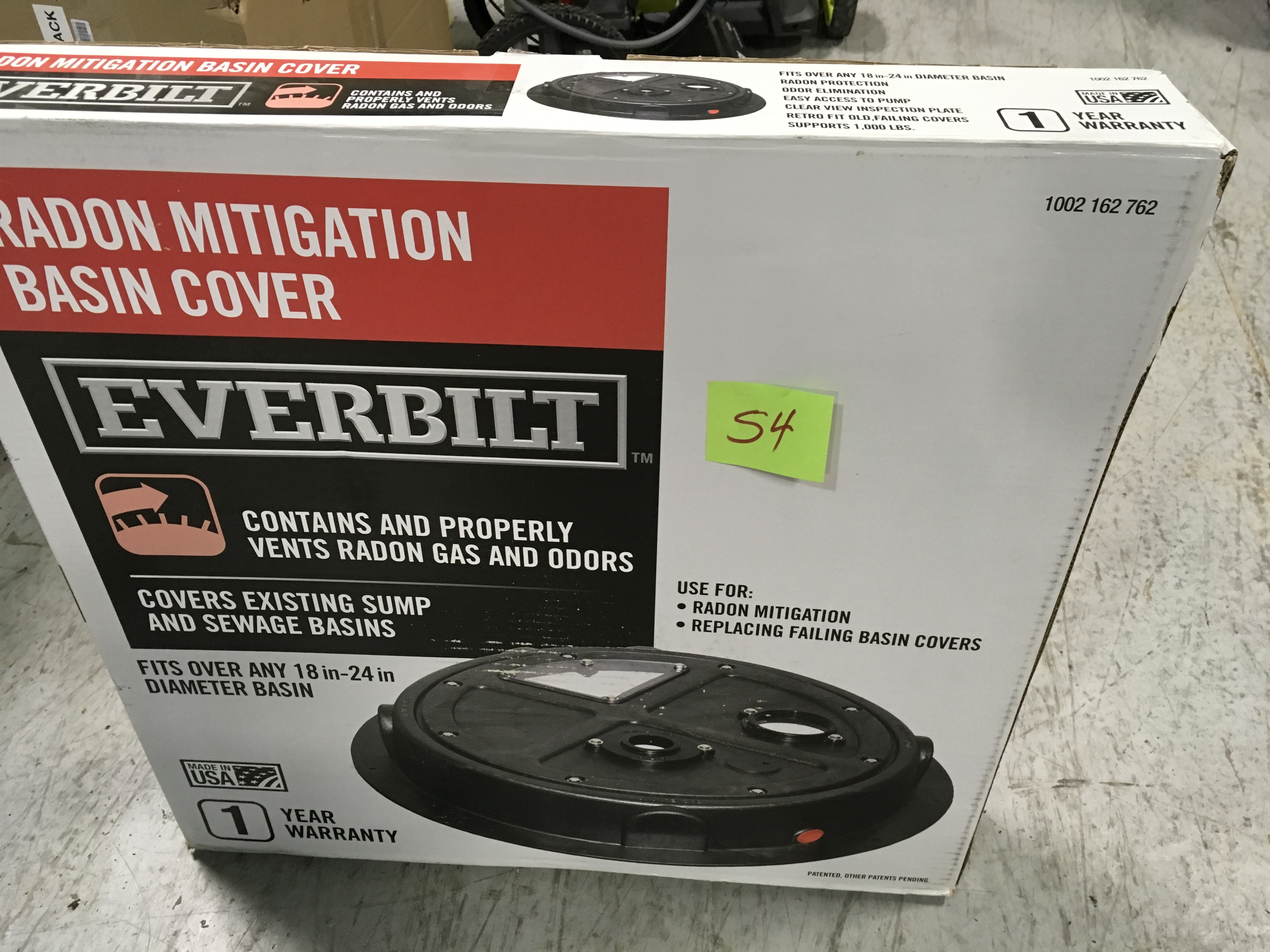 Everbilt Radon Mitigation Basin Cover in good condition