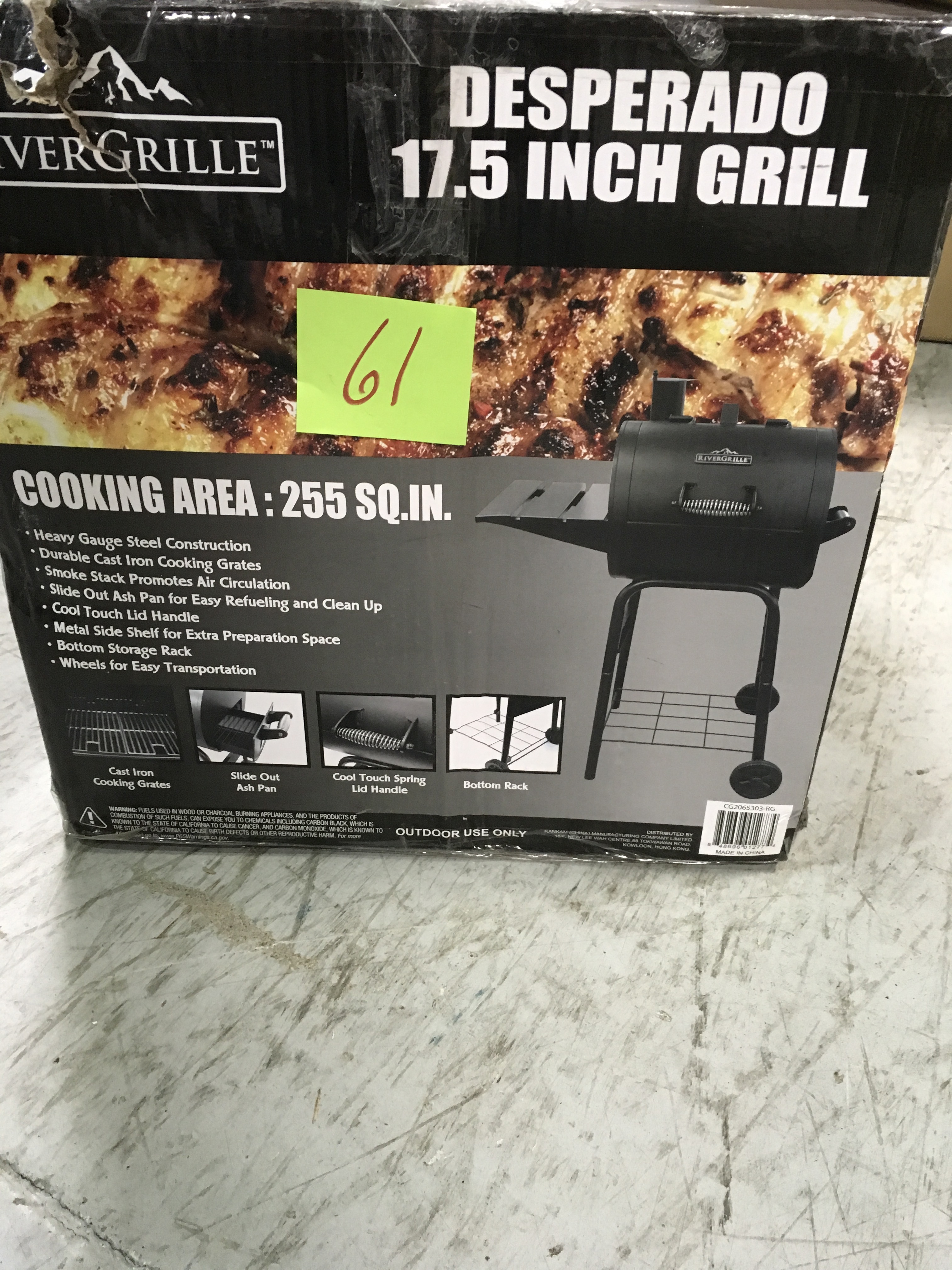 RiverGrille 17.5 in. Desperado Charcoal Grill in Black in good condition