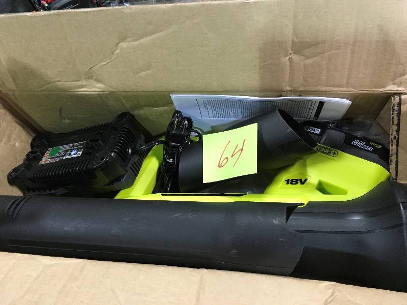 RYOBI Reconditioned ONE 90 MPH 200 CFM 18-Volt Lithium-Ion Cordless Leaf Blower - 2.0 Ah Battery and Charger Included in good condition