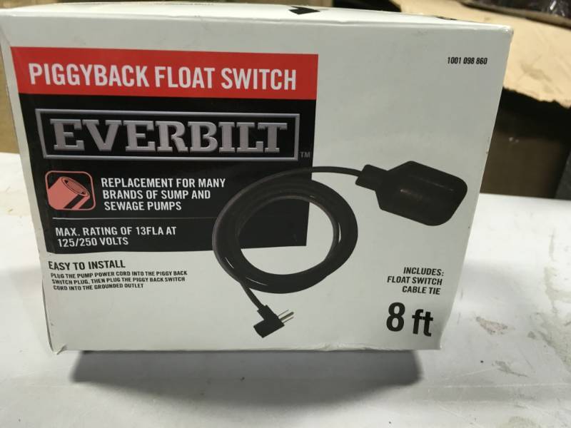 lot 28 image: Everbilt Piggy Back Float Switch for Sump and Sewage Pumps  in good condition