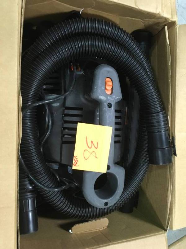 lot 38 image: RIDGID 4 Gal. 5.0-Peak HP Portable WetDry Vacuum used  in good condition