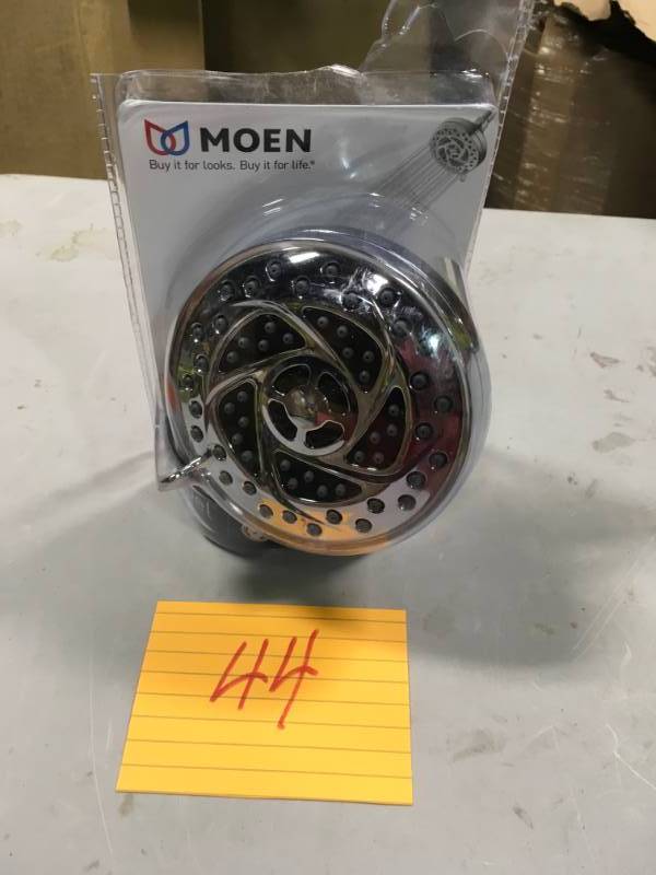 lot 44 image: MOEN Propel 5-Spray 4.5 in. Fixed Showerhead in Chrome  in good condition