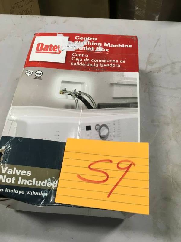 lot 59 image: Oatey 3.5 in. Centro Plain Washing Machine Outlet Box  in good condition