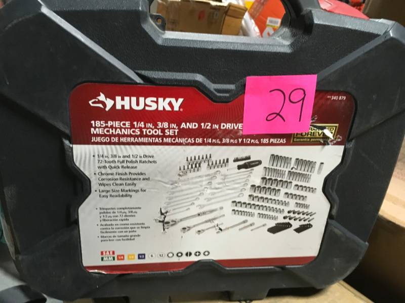 lot 29 image: Husky Mechanics Tool Set (185-Piece)  in good condition