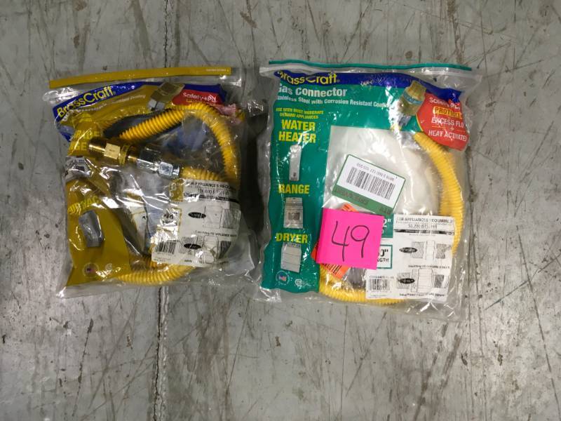 lot 49 image: BrassCraft 12 in. MIP x 12 in. MIP x 60 in. Gas Connector (12 in. OD) wSafetyPlus2 Thermal Excess Flow Valve (53,200 BTU)