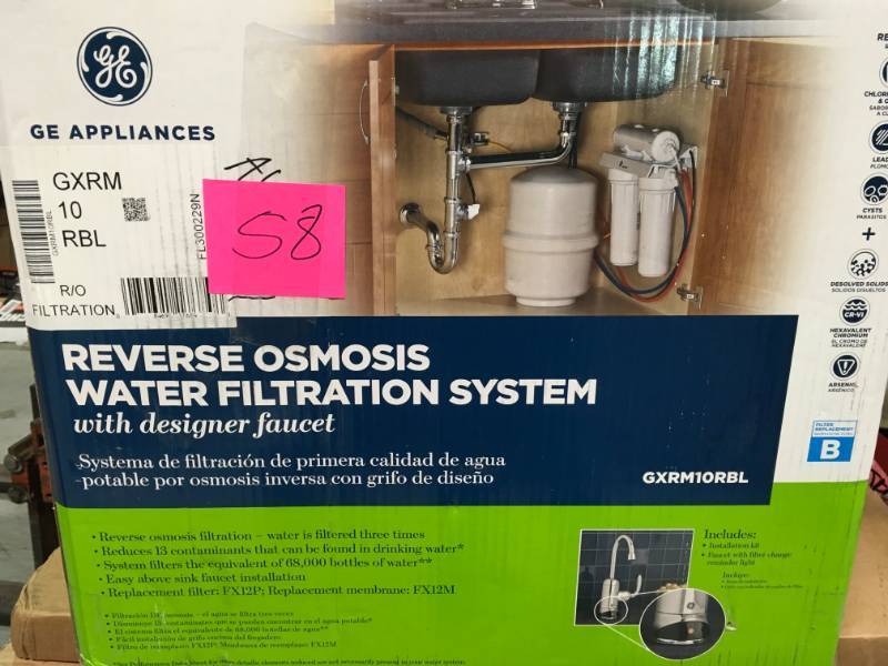 lot 58 image: GE Under Sink Reverse Osmosis Water Filtration System  in good condition