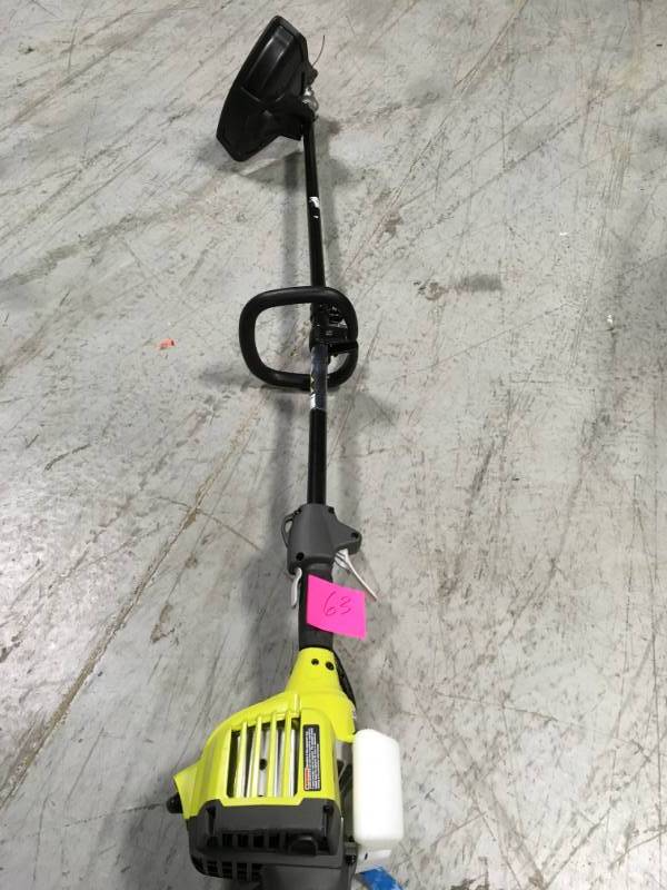 lot 63 image: RYOBI 25cc 2-Cycle Attachment Capable Full Crank Straight Gas Shaft String Trimmer  in good condition