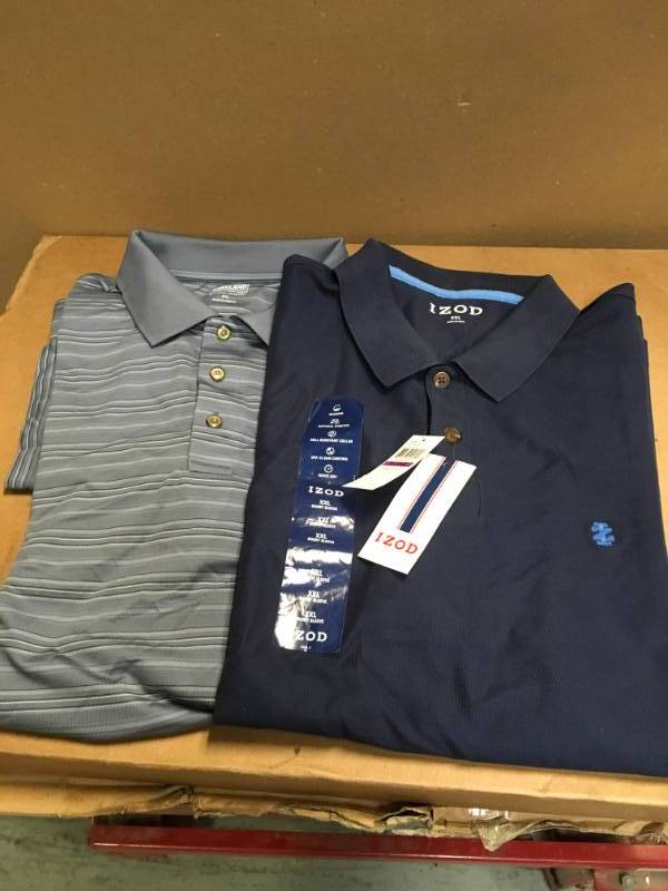 lot 17 image: KIRKLAND & IZOD POLO MENS XXL (2) not used