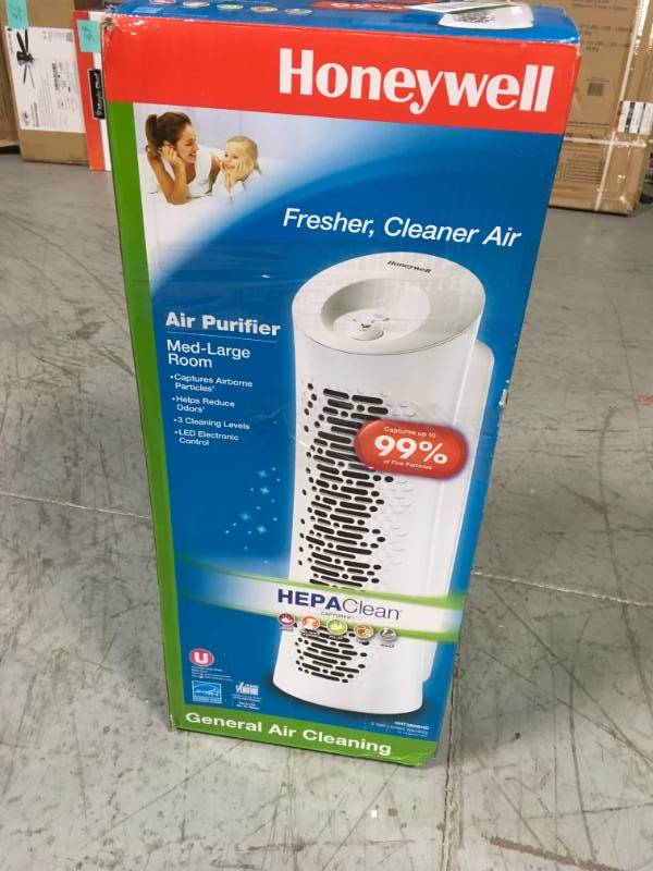 lot 40 image: Honeywell HEPA Clean Tower Air Purifier not used