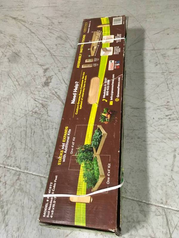 lot 50 image: Greenes Fence 4 ft. x 8 ft. x 7-10.5 in. Original Cedar Raised Garden Bed not used