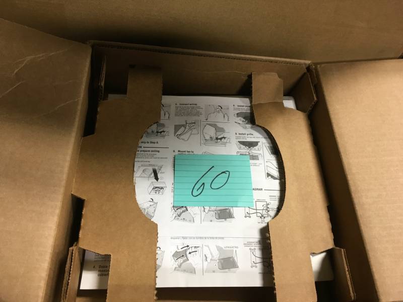 lot 60 image: NuTone InVent Series 80 CFM WallCeiling Installation Bathroom Exhaust Fan in good condition