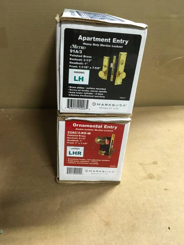 lot 82 image: Left Hand Entry Mortise Lockset with Deadbolt in good condition