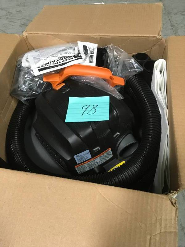 lot 98 image: RIDGID 6 Gal. 3.5-Peak HP NXT WetDry Vac in good condition