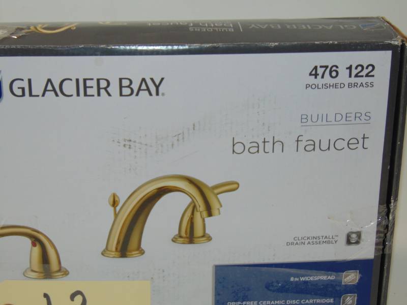 lot 13 image: Widespread  Bathroom Faucet Brass