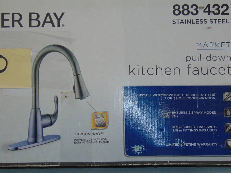 lot 50 image: Pull-Down Kitchen Faucet  Stainless Steel