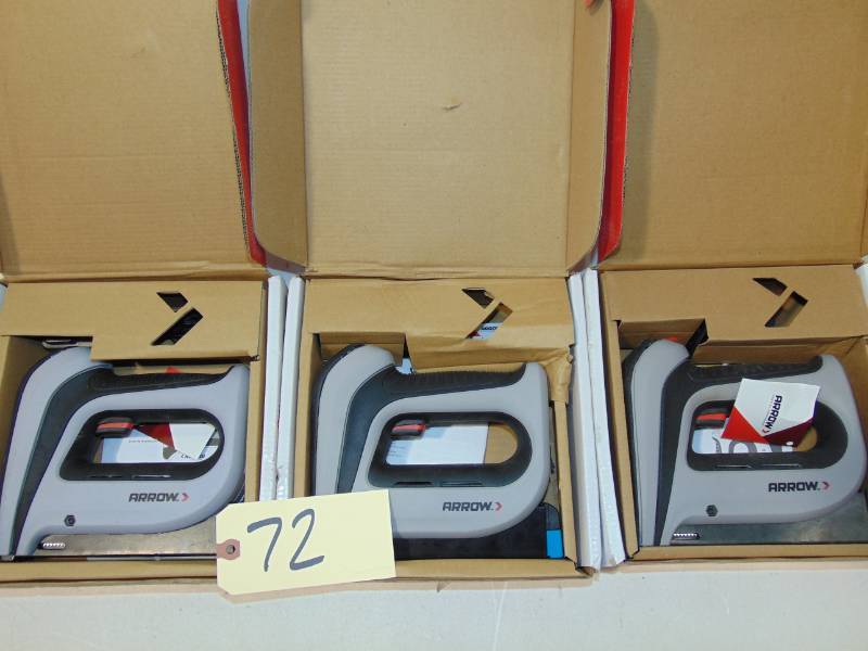lot 72 image: 3 Cordless Electric Staple Guns