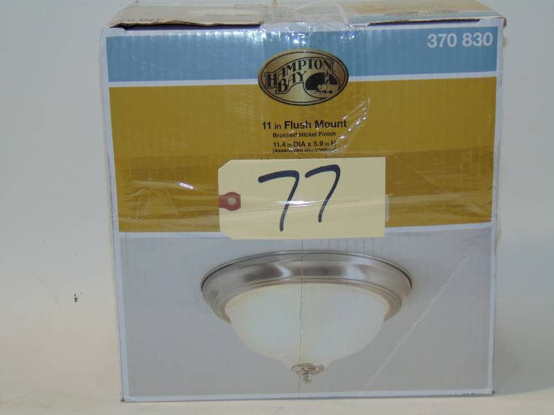 lot 77 image: 11 in. Light Brushed Nickel