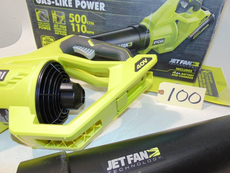 lot 100 image: RYOBI 40 Volt  Leaf Blower