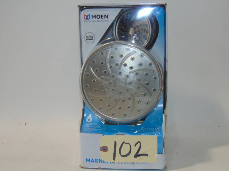 lot 102 image: Attract Hand Shower and Showerhead  Magnetix Brushed Nickel