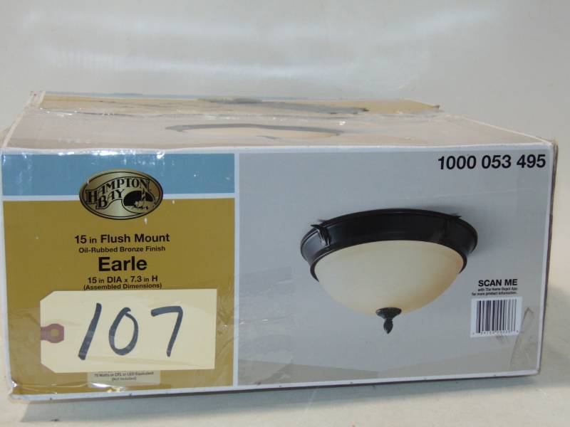 lot 107 image: 15 in. 2-Light Oil-Rubbed Bronze