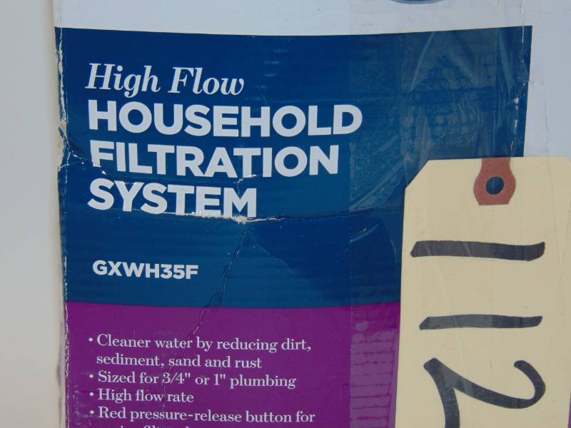 lot 112 image: GE Whole House Water Filtration System