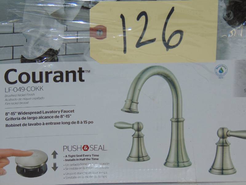 lot 126 image: Bathroom Faucet Brushed Nickel