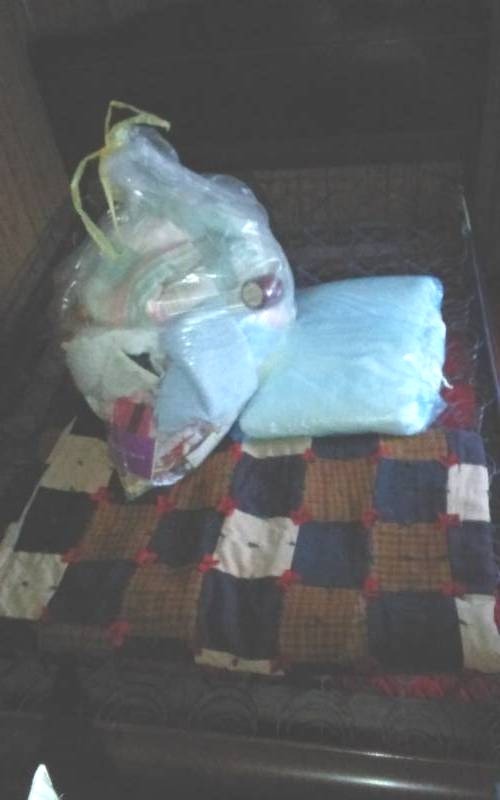 lot 94 image: Vintage Patchwork Quilt, Chenille Bed Spread, Bag Of Blankets & Misc