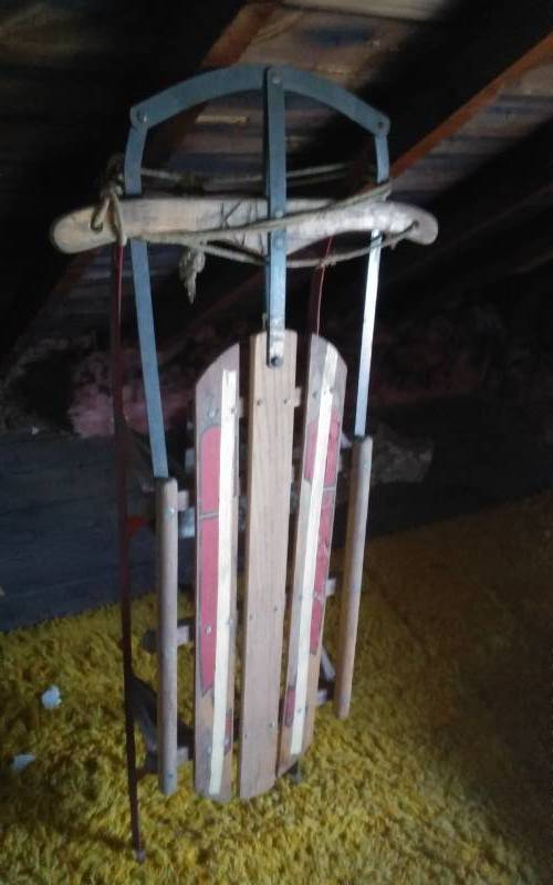 lot 103 image: Vintage Steel Runner Sled