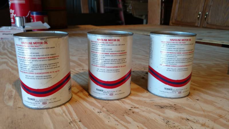 lot 7 image: 3 Texaco Havoline motor oil 1 qt sealed cans