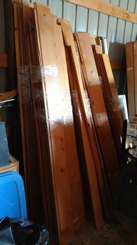 lot 76 image: Large quanity of antique knotty pine from an old cabin