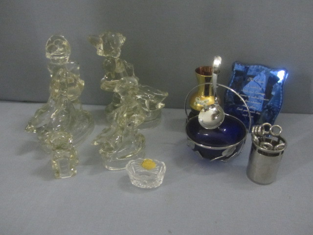 lot 77 image: Glass Bookends