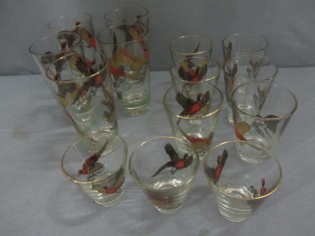 lot 26 image: Pheasant Beverage Glasses