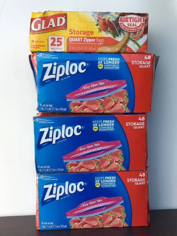 lot 25 image: Ziploc and Glad Bags