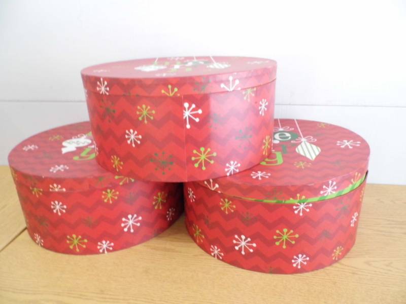 3 Large Boxes w Hanging Christmas Tree