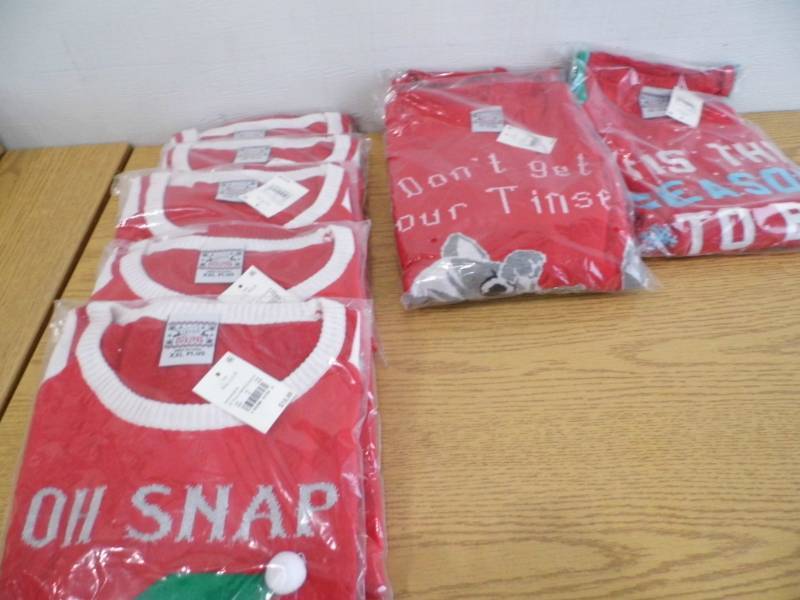 Lot of 8 Assorted Kids Christmas Sweaters