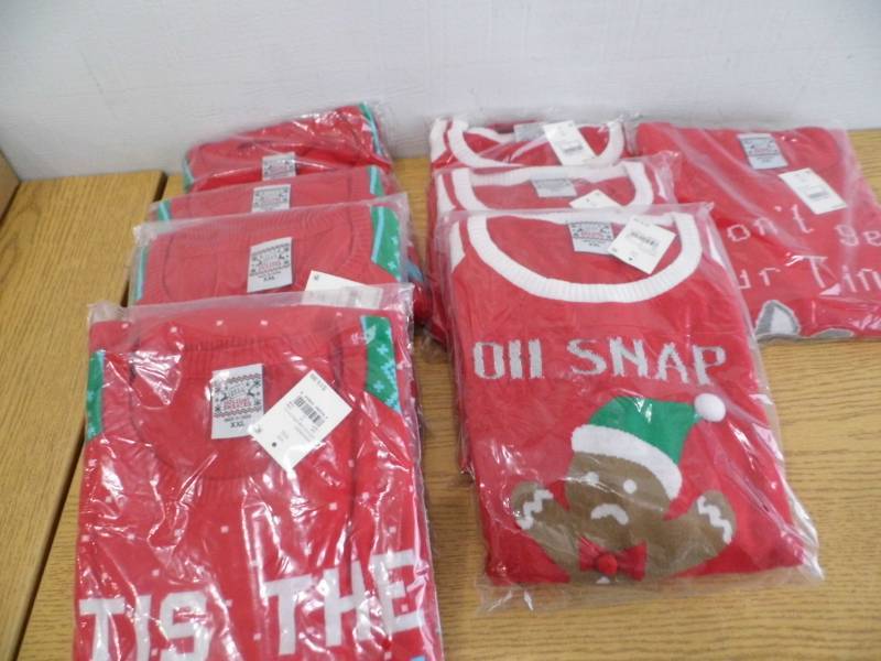 Lot of 8 Assorted Kids Christmas Sweaters