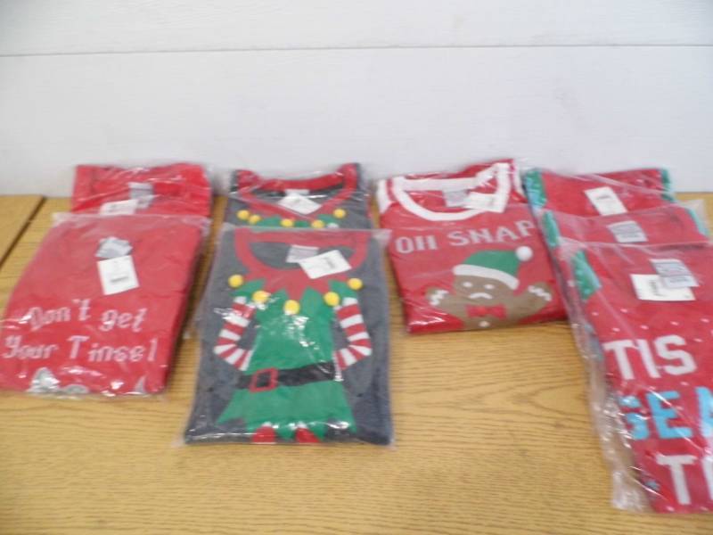 Lot of 8 Assorted Kids Christmas Sweaters