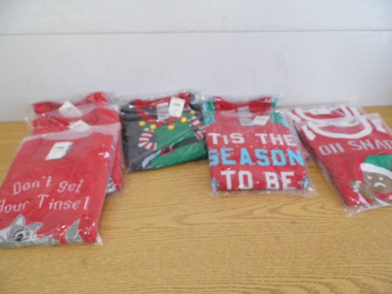 Lot of 8 Assorted Kids Christmas Sweaters