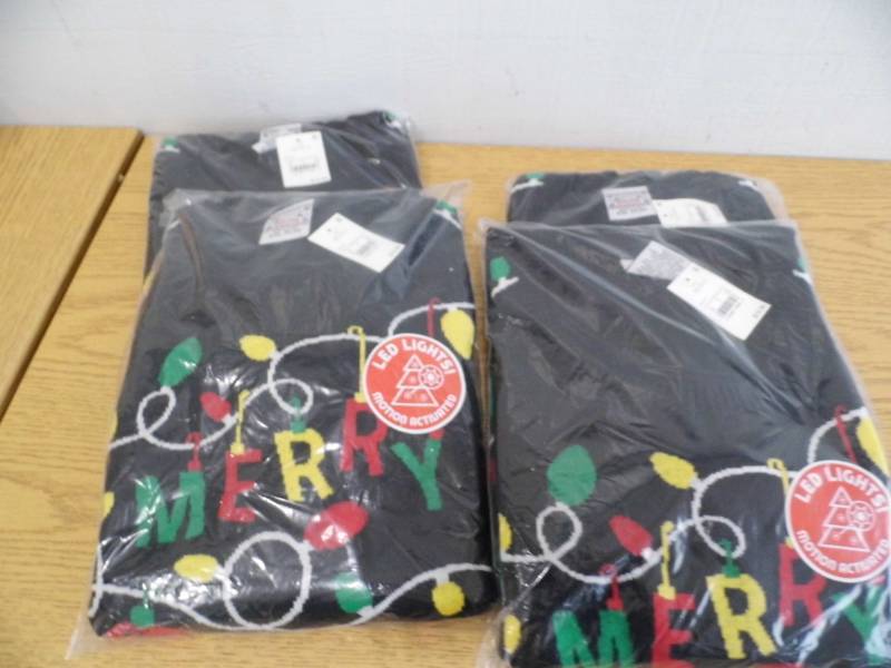 Lot of 4 Assorted Kids Christmas Sweaters