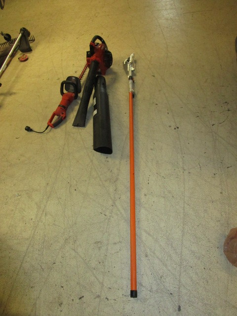 lot 414 image: TREE AND HEDGE TRIMMERS WITH LEAF BLOWER