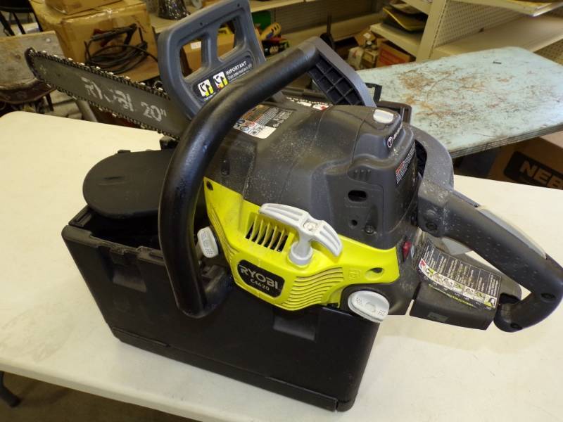 lot 64 image: Ryobi 20 Chain Saw with Case