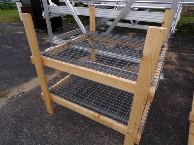 lot 26 image: 2 Industrial Warehouse steel racks & frame 48 inches long