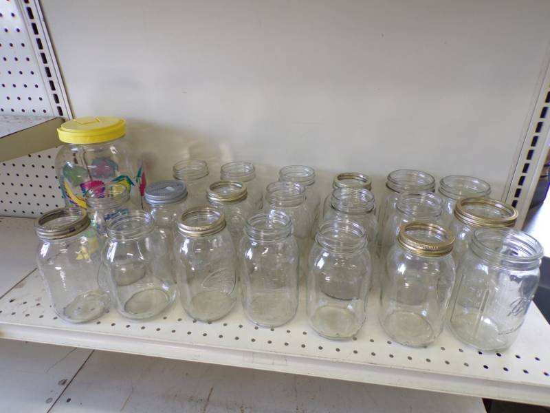 lot 87 image: 21 Canning and Glass Jars